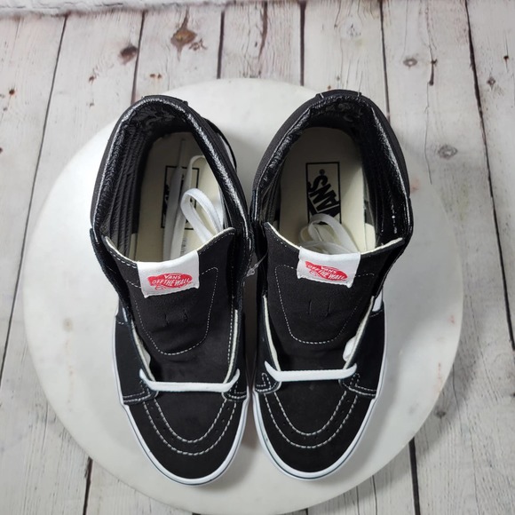 Vans Black and White High-Top Athletic Shoes - Picture 12 of 16